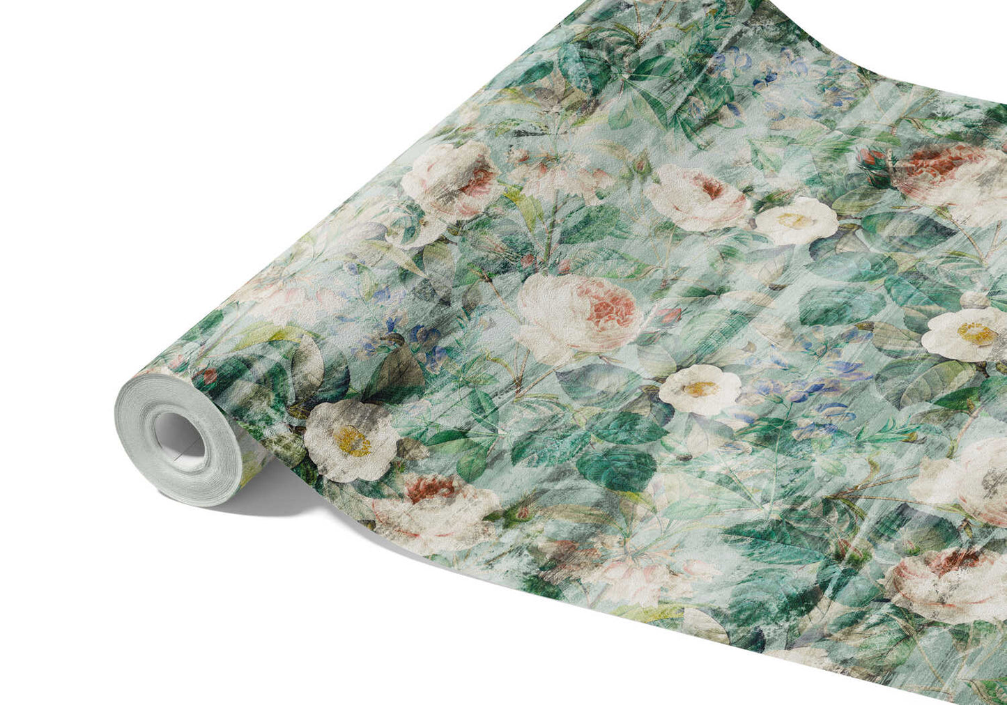 Papier Peint Floral Vert