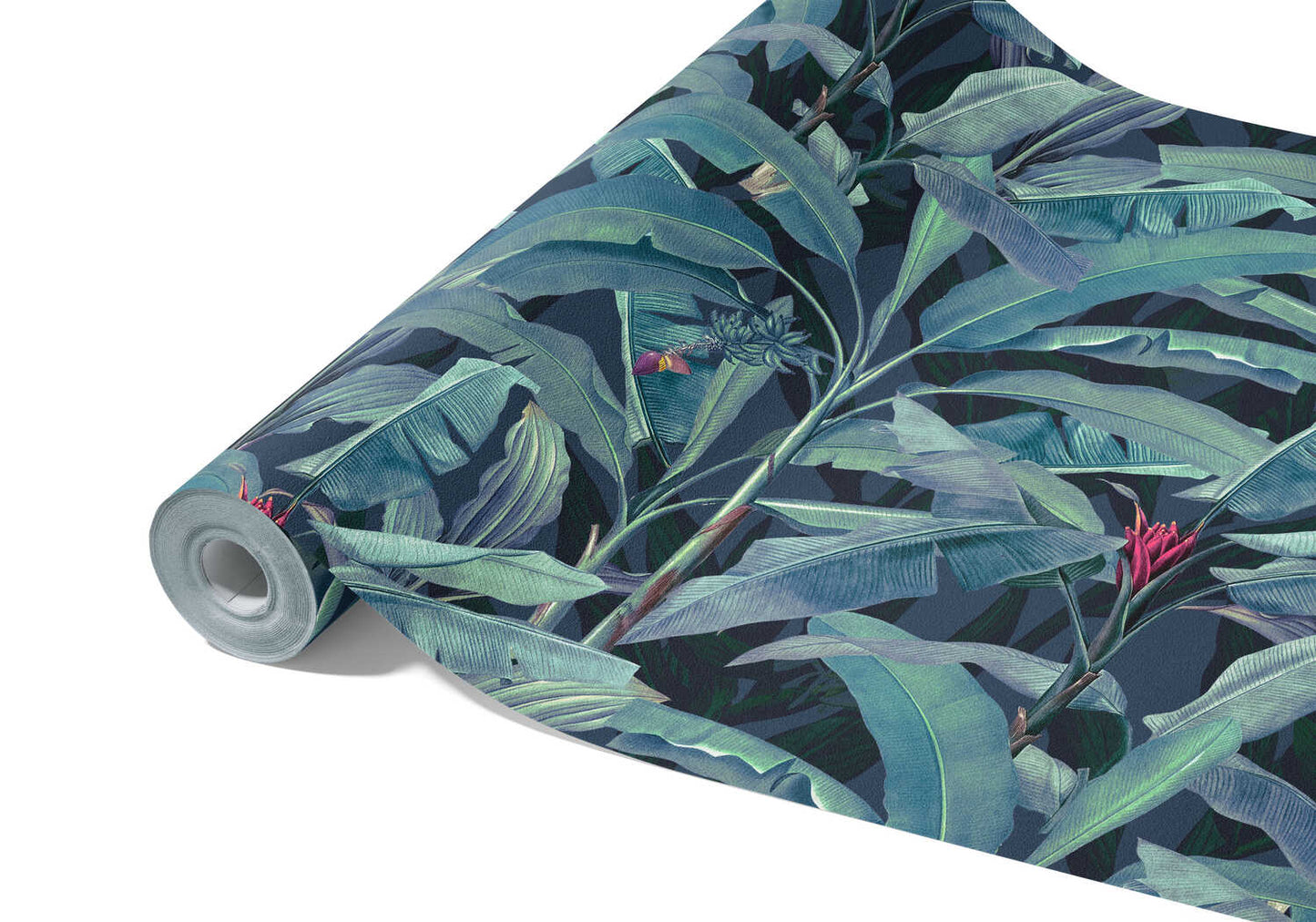 Papier Peint Tropical Bleu Canard