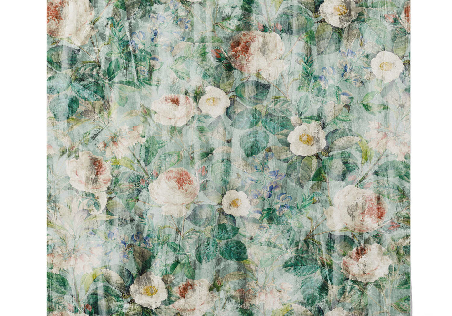 Papier Peint Floral Vert