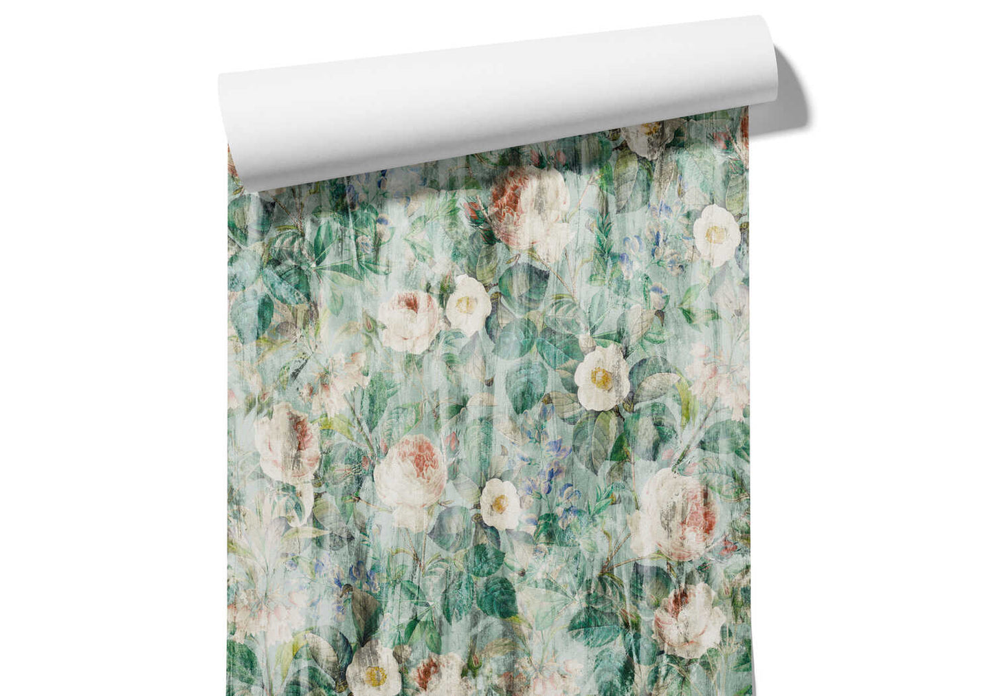 Papier Peint Floral Vert