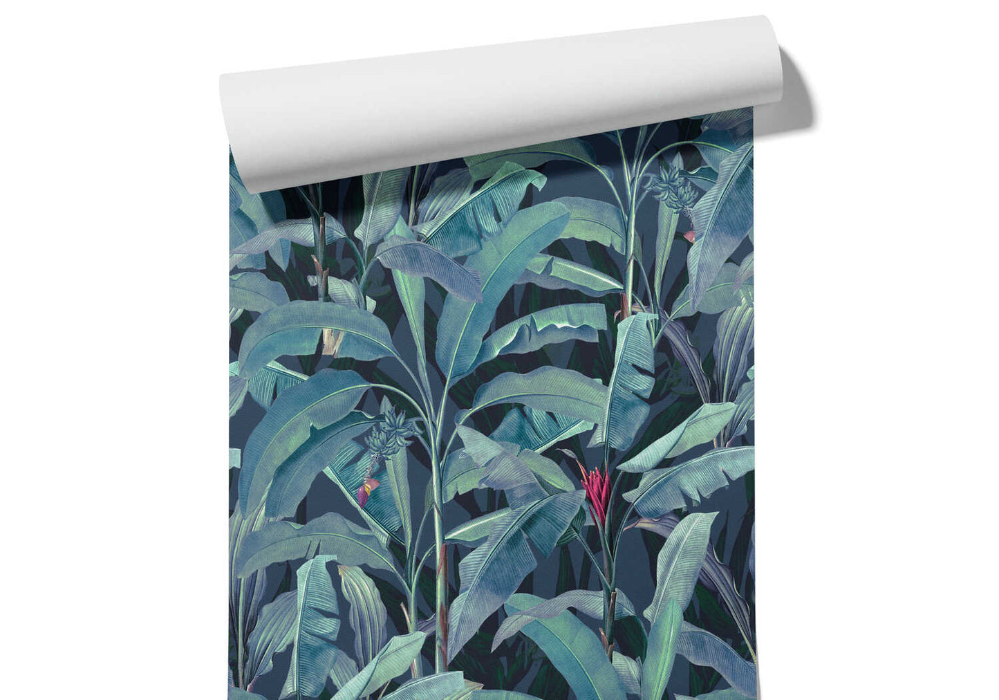 Papier Peint Tropical Bleu Canard