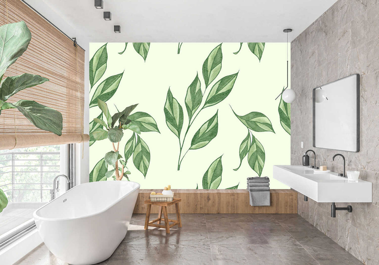 Papier Peint Feuilles