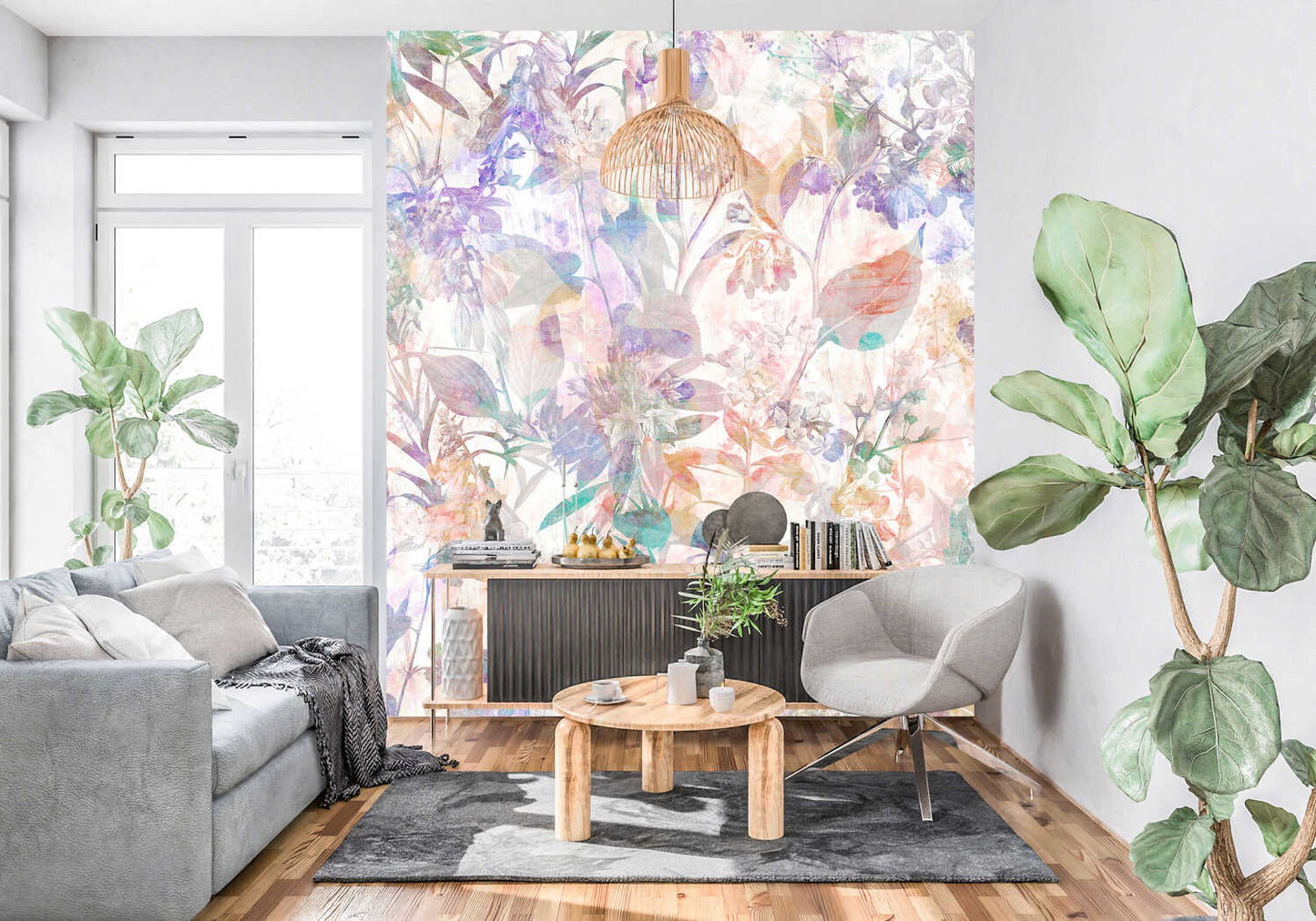 Papier Peint Floral Moderne