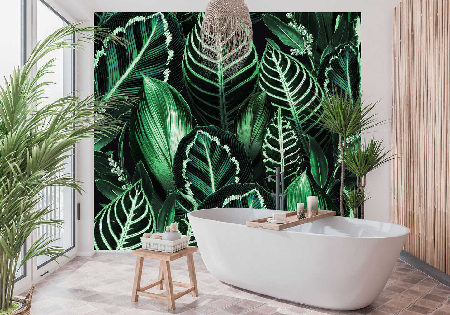 Papier Peint Tropical Vert