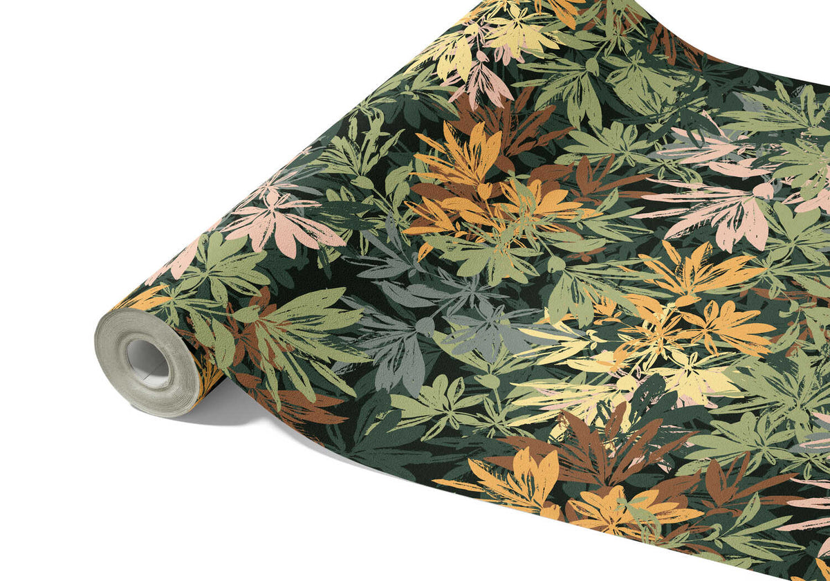 Papier Peint Feuilles Tropicales