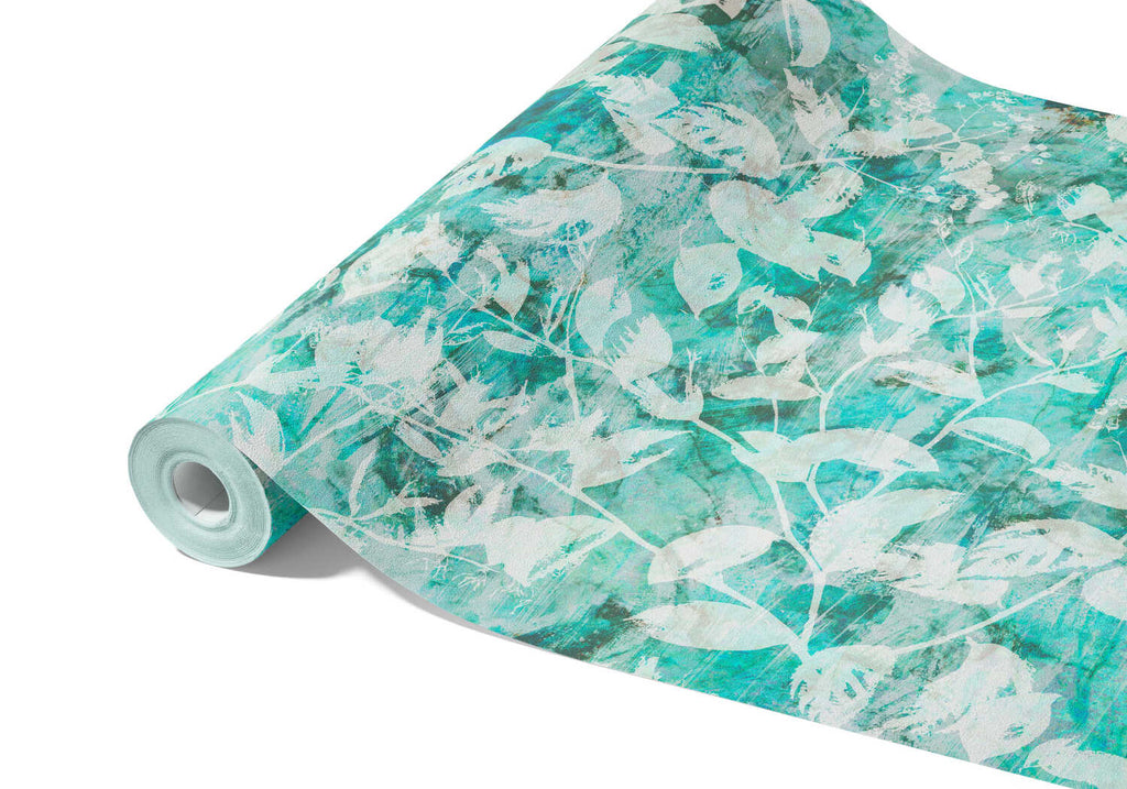 Papier Peint Floral Bleu