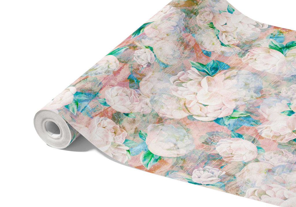 Papier Peint Floral Rose