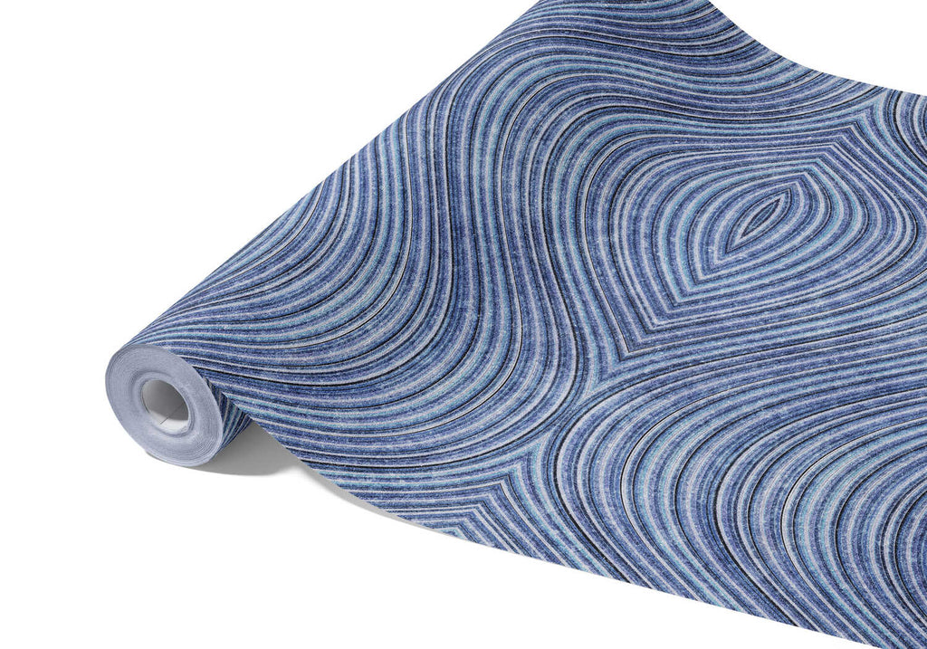 Papier Peint Graphique Bleu