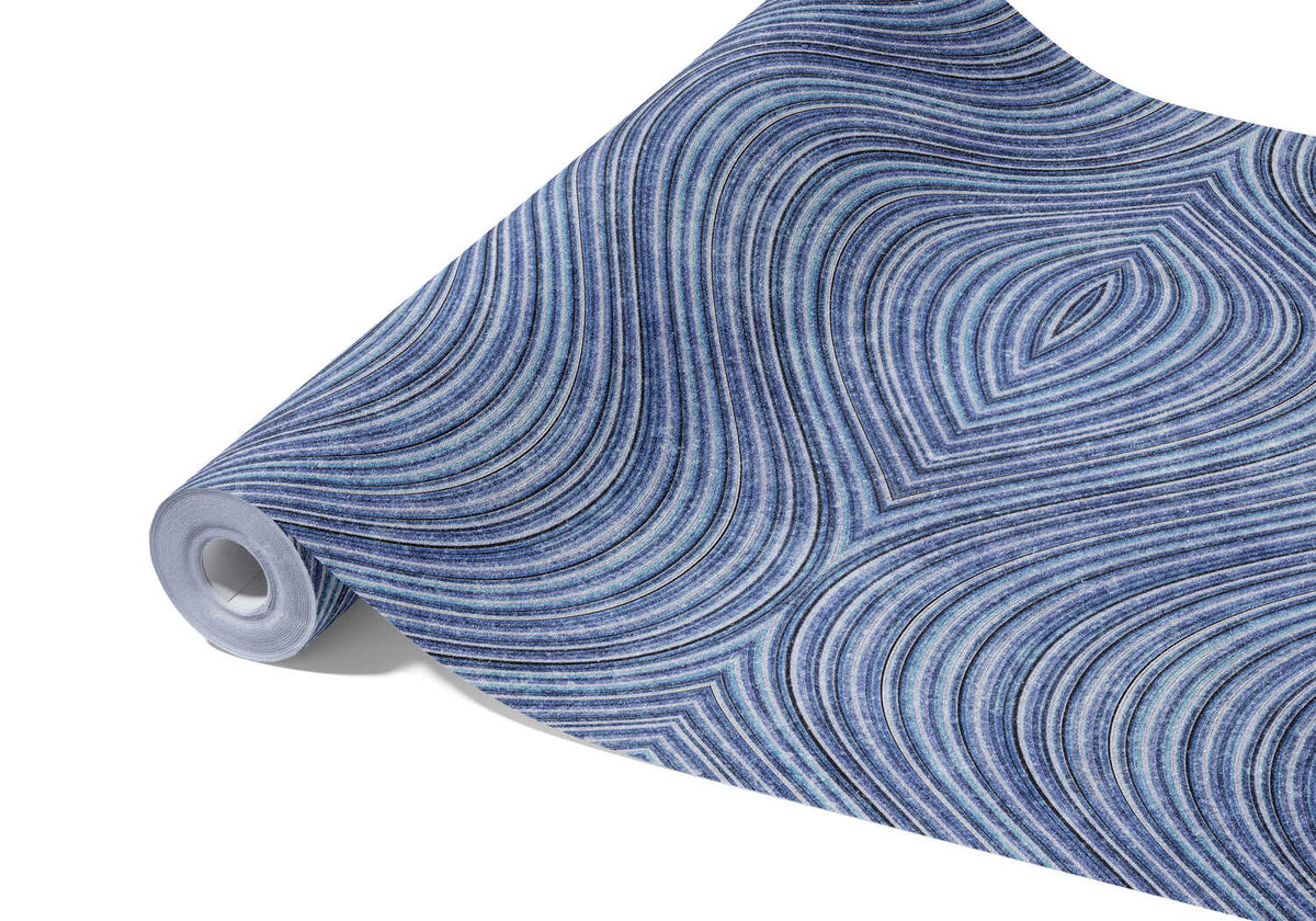 Papier Peint Graphique Bleu