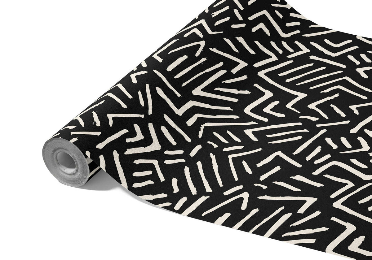 Papier Peint Noir Et Blanc Design