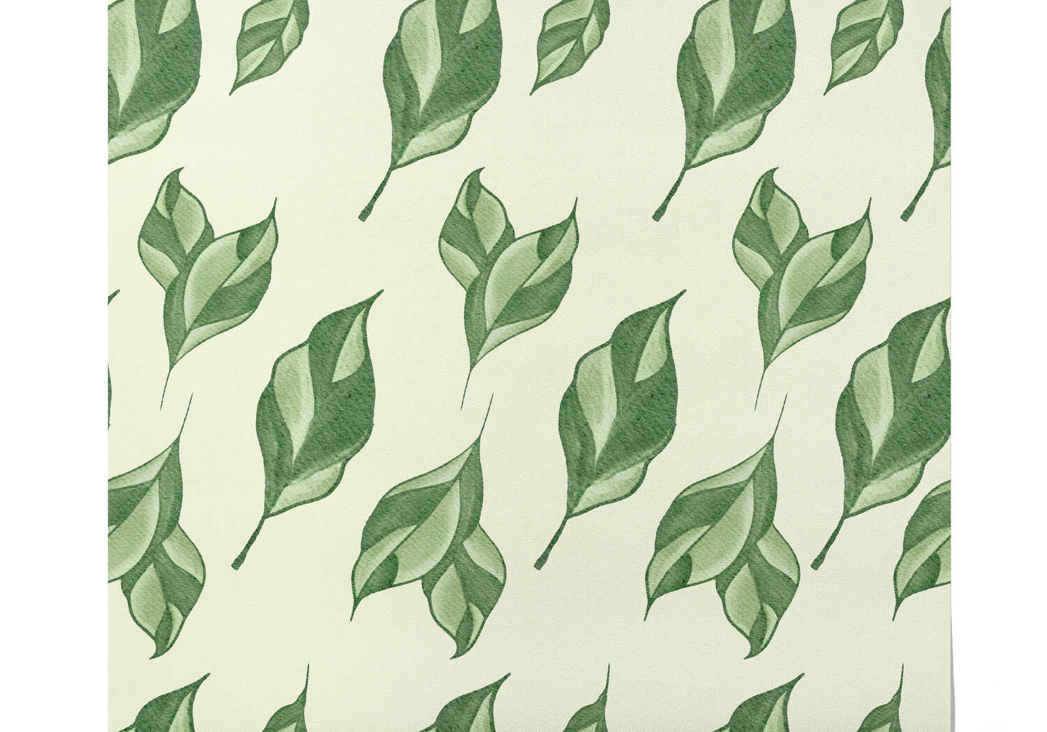 Papier Peint Feuille Verte