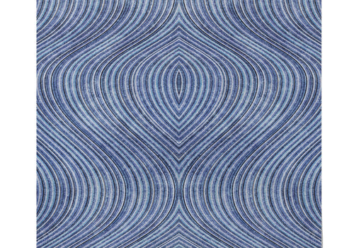 Échantillon du motif Papier Peint Graphique Bleu