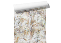 Papier Peint Feuille De Palmier Doré