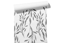 Papier Peint Feuille Noir Et Blanc