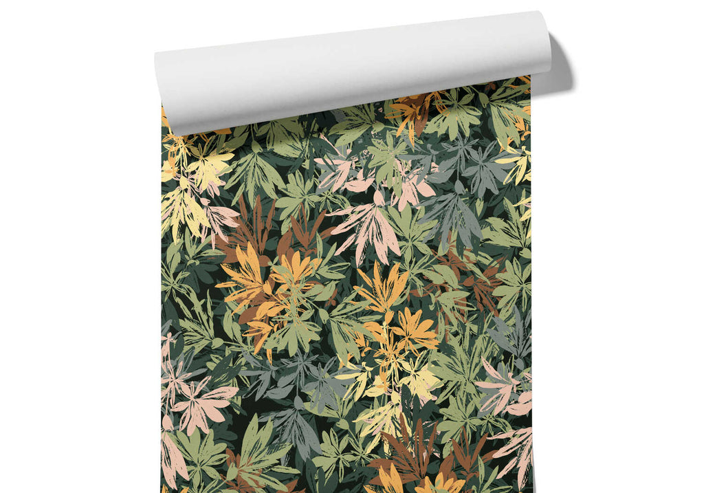 Papier Peint Feuilles Tropicales