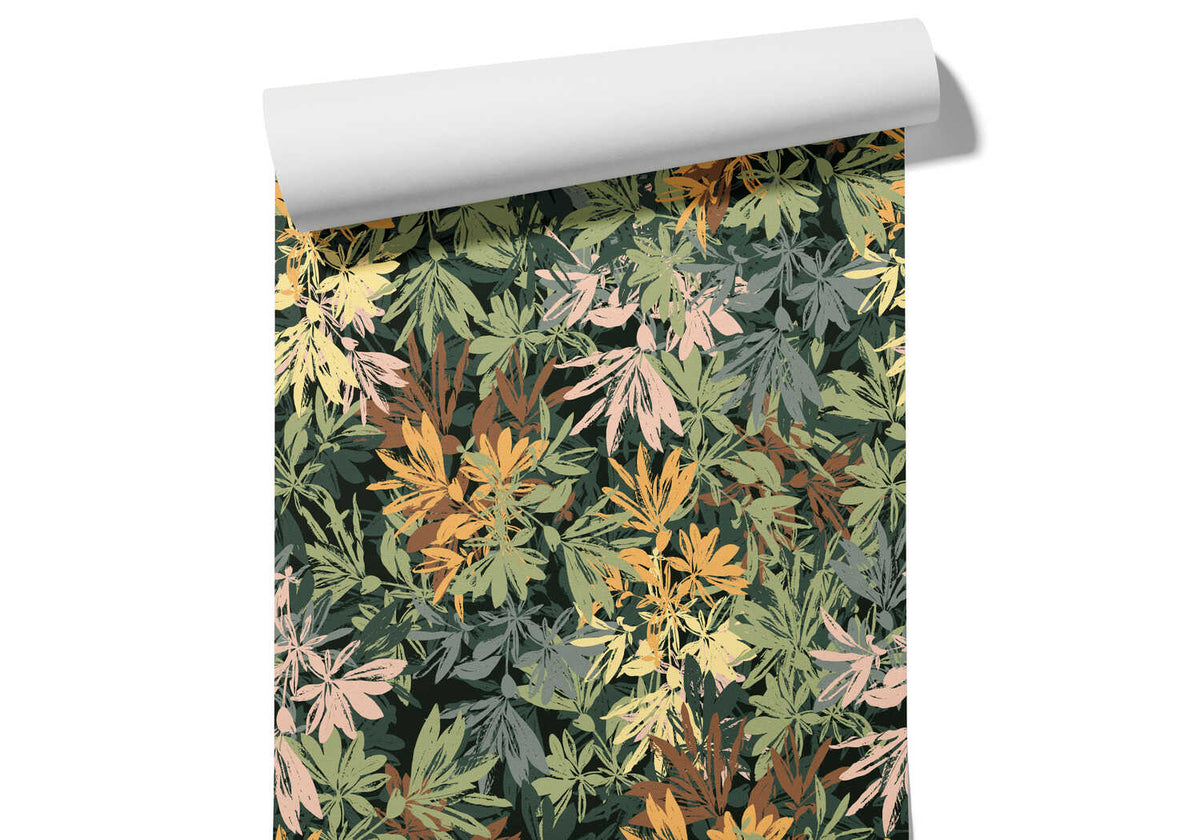 Papier Peint Feuilles Tropicales