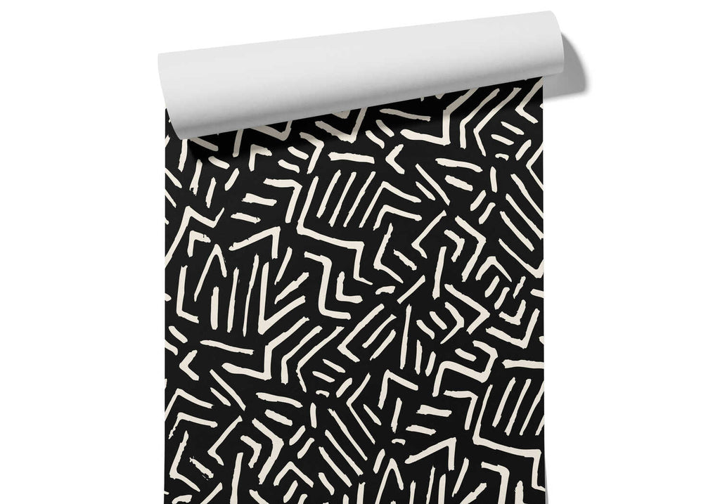 Papier Peint Noir Et Blanc Design