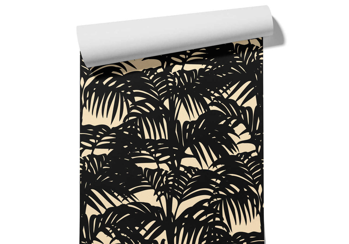 Papier Peint Palmier Doré