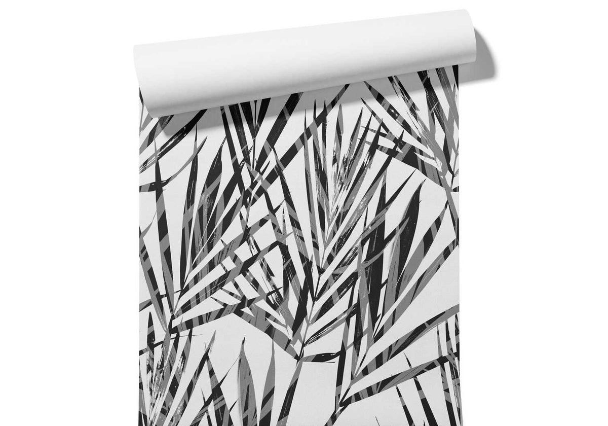 Tapisserie Palmier Noir Et Blanc