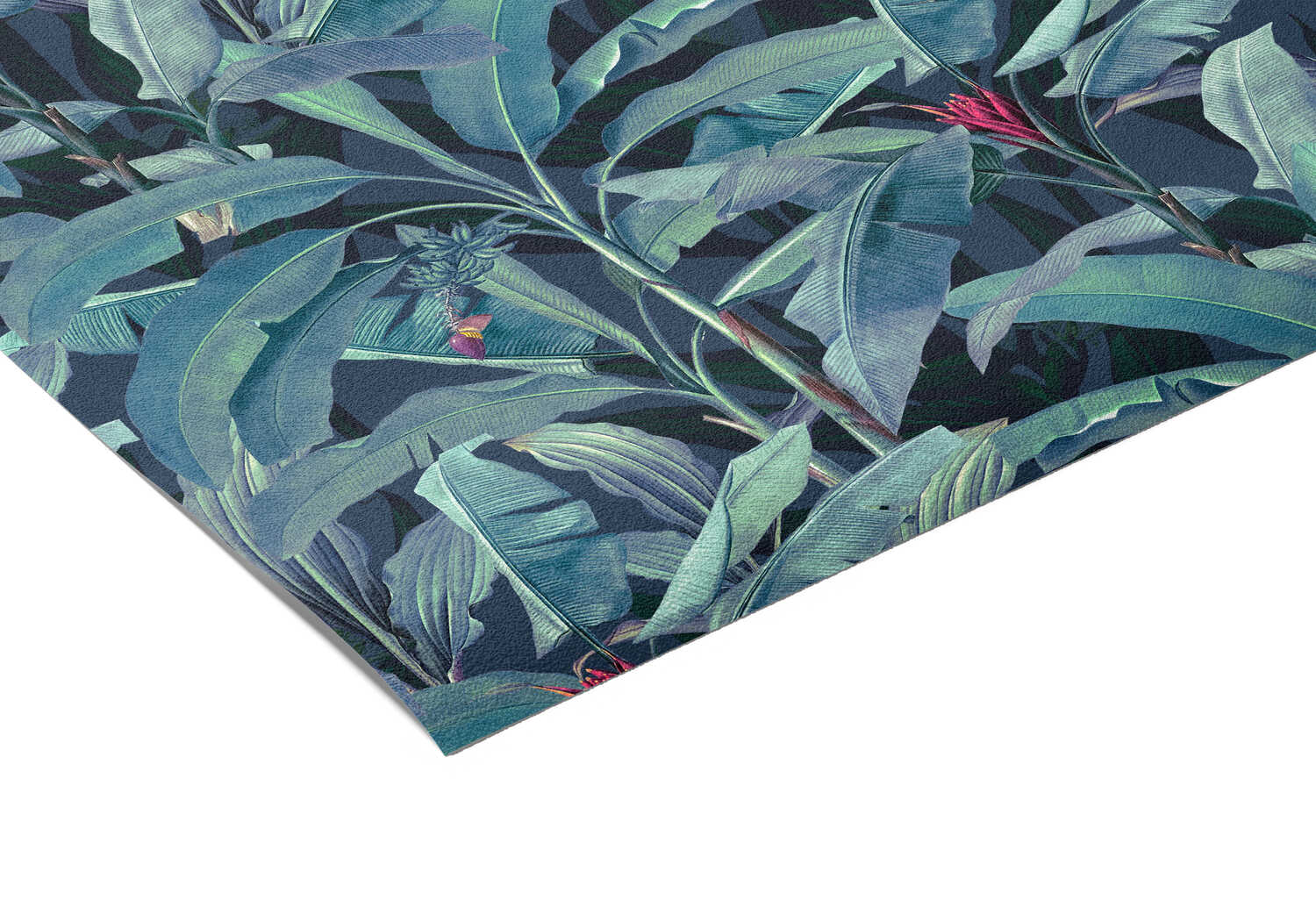 Papier Peint Tropical Bleu Canard