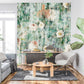 Papier Peint Floral Vert