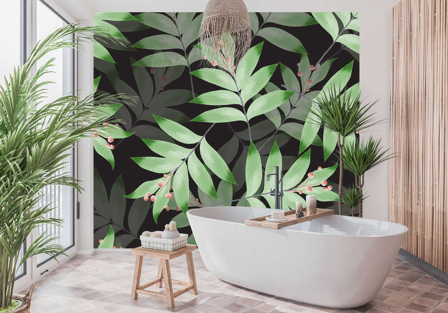 Papier Peint Feuille Tropicale