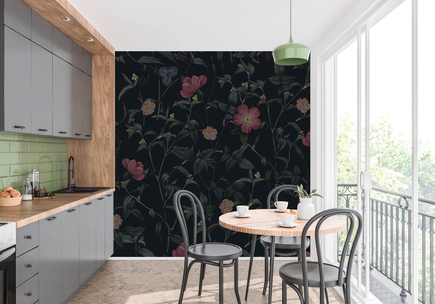 I-deco-papier-peint-vintage-fleuri