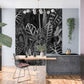 Tropical Papier Peint Jungle Noir Et Blanc